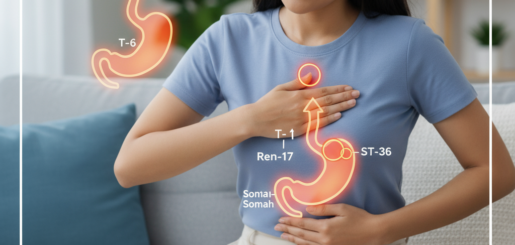 titik pijat sesak nafas karena asam lambung naik
